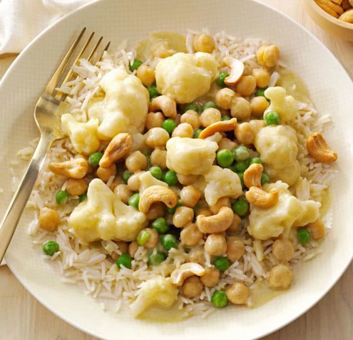 Garbanzo-Vegetable Green Curry